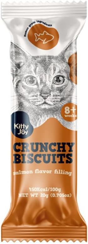 Crunchy Biscuits with Salmon Flavor Filling Cat Treats 20g