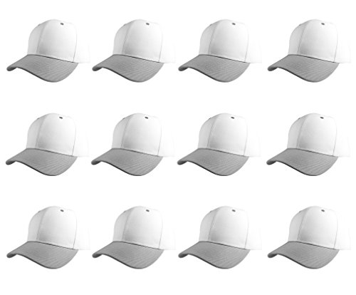 Image of Gelante Plain Blank Baseball Caps Adjustable Back Strap Wholesale LOT 12 PC'S