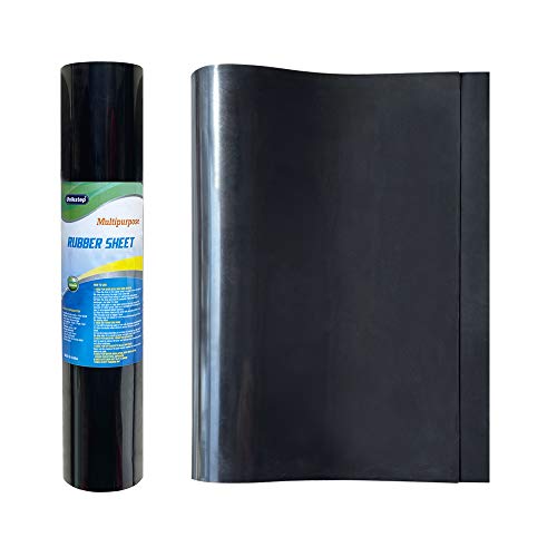 Image of Unikstep, Rubber Sheet, 21.5 inchx14.5 inch, Thick 0.08 inch, for Shoe Sole Heel Repair, Furniture Pad, Vibration Reduce, DIY Gasket Seal Pad, Floor Anti Slip Cushion (Black Color Plain Pattern)