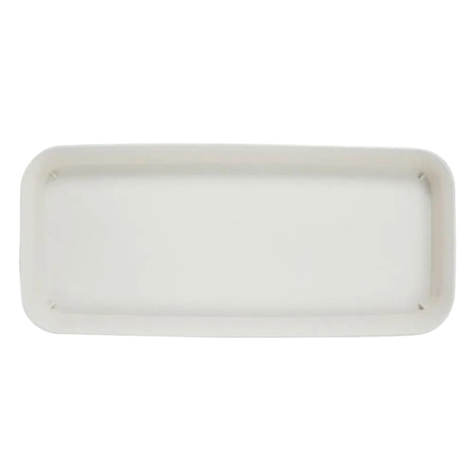 BOJHGO 5Pcs Plastic Rectangle Tray Plant Saucer Drip Trays Saucers Indoor Outdoor Flower Pot(White,14x30cm)