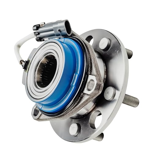 Image of Detroit Axle - 2 Front Wheel Bearing Hubs Assembly for Buick Lesabre 1991-1999, Cadillac DeVille 1992-1996, Oldsmobile 88 1992-1999, Pontiac Bonneville 1992-1999, 5 Lugs Wheel Bearing Hubs W /ABS