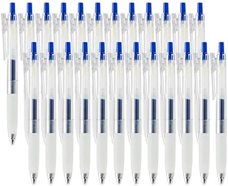Blue Pens Set, 24 Pack Retractable Gel Pens Blue Ink, Medium Point (0.7 mm) with Comfort Grip, Perfect for Writing, Taking Notes & Sketching Office and School by Vanstek