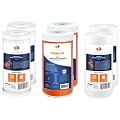 Aquaboon 5 Micron 10 x 4.5 Carbon Block Chlorine Reduction, KDF Heavy Metals Purification Cartrige and Sediment Water Filter - Whole House Water Filter Replacement, 2-Pack