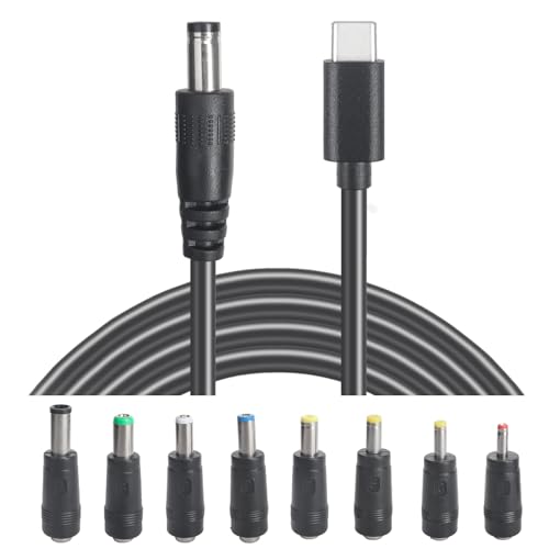 HSZJsto USB C to DC 5.5mm x 2.1mm Power Cable Cord, USB C Input to DC 12V Out Charging Cable, Work...