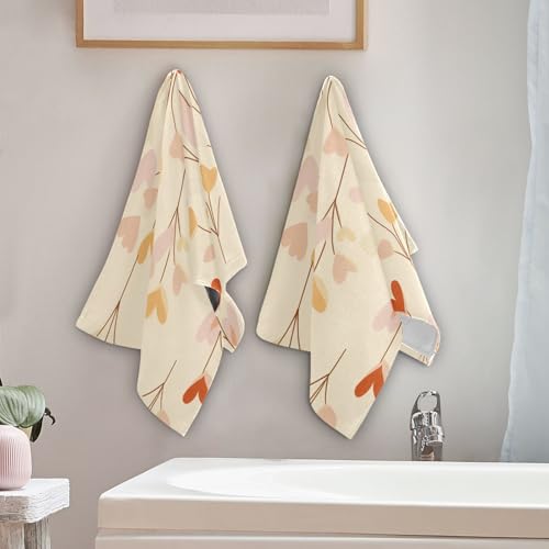 Toallas de mano con corazones y flores para llenar de alegría y color tu baño y cocina 5