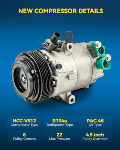 Image of PHILTOP 140570NC Air Conditioner AC Compressor with Clutch for Hyundai Elantra 2013,Elantra GT 2013,Elantra Coupe 2013, Kia Soul 2012-2013 2.0L