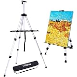 Ohuhu 4-pack 66' Tall Lightweight Aluminum Field Easel - Great for Table-Top or Floor Use - FREE BAG - Back to School Art Supplies