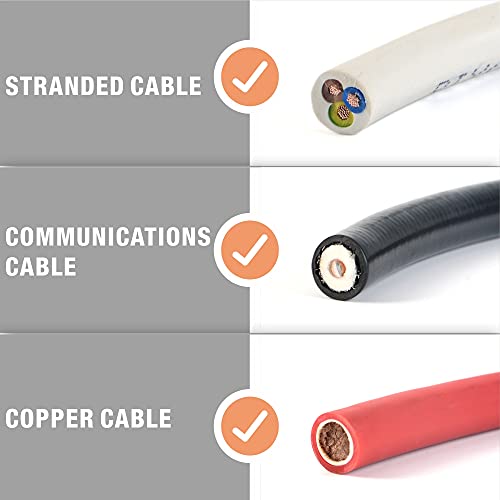 Image of Wire Cutter, Shear Cut, Electrician's Cable Cutting Pliers Up to 3 Gauge Wires, Compact Style