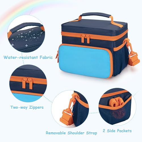 Image of Carrying Case Compatible with Yoto Player (3rd Generation) with Card Holder | Hold Up to 30 Cards, Travel Storage Bag for Bluetooth Audio Speaker & Headphone Accessories, Blue (Case Only) Patented Design