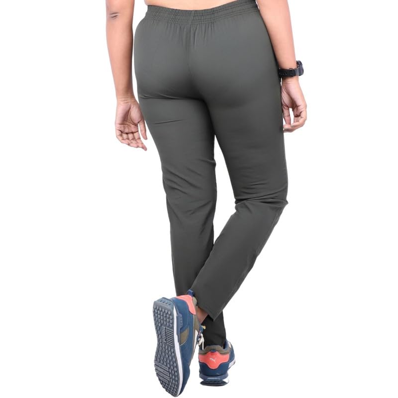 Image of Go-Fit Women Zip Pocket Synthetic Dry-Fit Gym Casual Lower Joggers Trackpant Sports Pant | Multicolors