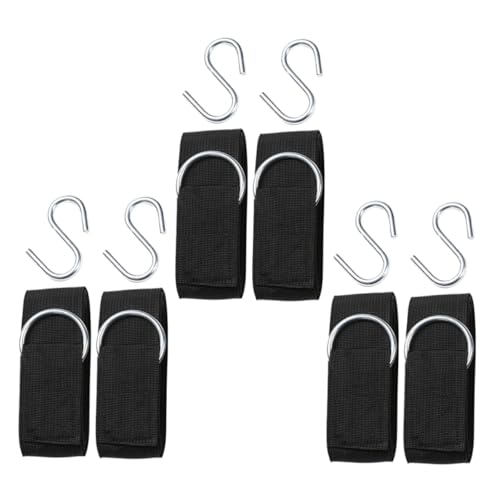 FUNOMOCYA Sturdy Nylon Rope Hammock Swing Kit 6 Pcs s Hooks Sturdy Tree Swing Hanging Straps for Safe Outdoor Use