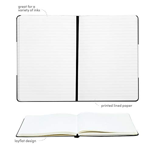 Paperage-10-Pack-Lined-Journal-Notebook-Bulk-Classic-Hardcover-57-x-8-inches-100-gsm-Thick-Paper-for-Office-Home-School-Business-Note-Pads-Black-Ruled