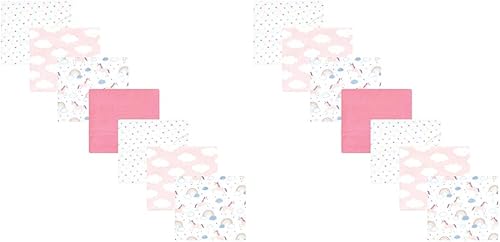 Miniatura 102 de Hudson Baby Paquete de 7 mantas receptoras unisex de franela de algodón para bebé, Dino Friends, talla única Abeja,Azul Verde Dino,Azul