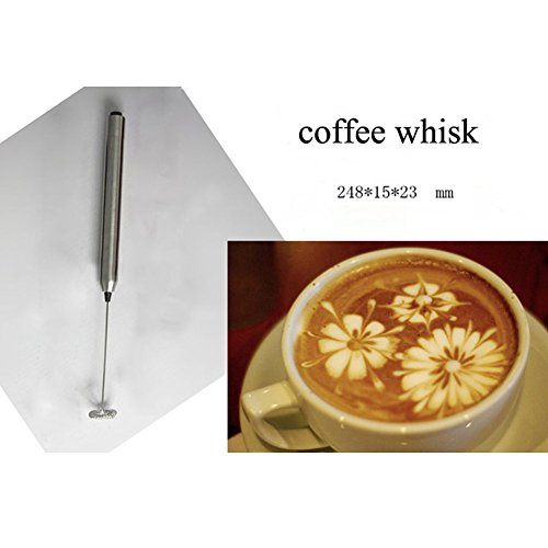 Electric Milk Frother Drink Mixer Coffee Whisk Eggbeater Espresso Wand Foam Maker Mini Hand Blender Battery Operated Mixer For Creamy Milk Coffee Cappuccino Latte Hot Chocolate Batter And Butter #TOP3