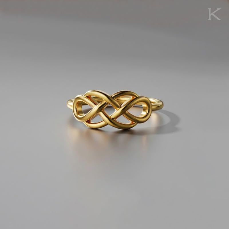 Image of KISNA 9KT / 14KT / 18KT Infinora Yellow Gold Ring For Women | S14