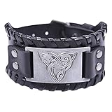 TURTLEDOVE Viking Bracelet Celtic Fox - Nordic Bracelet with Triquetra Trinity Knot - Pagan Jewelry...
