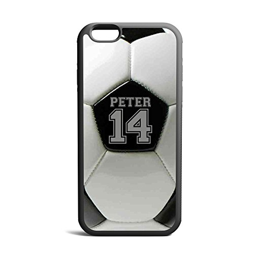 CodeiCases Compatible Replacement Case Cover with Soccer Design and Custom Name and Number for iPhone 6 Plus 6s Plus