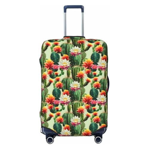 Tropical Cactus Tree Flower Print Elastic Washable Baggage Protector Universal Suitcase Cover Travel Luggage Cover