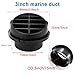 Cotonlake 75mm/3inch Diesel Engine Parking Heater Duct Vent Outlet,360 Degrees Rotatable Universal Coolant/Warm AC Heat Air Conditioning Ducting Vent Outlet, Car Heater Ducting(1pc)