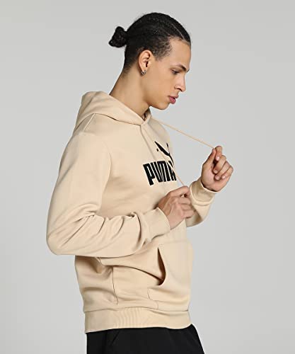 Image of Puma Cotton Men Ess Big Logo Hooded Neck Hoodie Fl (S) Mineral