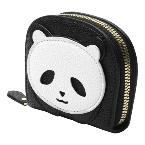 1Pcs Card Wallet Pandas Shell Wallet PU Leather White 10.6x8.5cm2