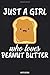 Just A Girl Who Loves Peanut Butter: Peanut Butter Notebook Journal - Blank Wide Ruled Paper - Funny Peanut Butter Accessories - Peanut Butter Gifts for Women, Girls and Kids