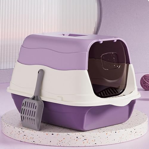 Arenero cerrado extra grande para gatos con tapa y base antideslizante miniatura 1