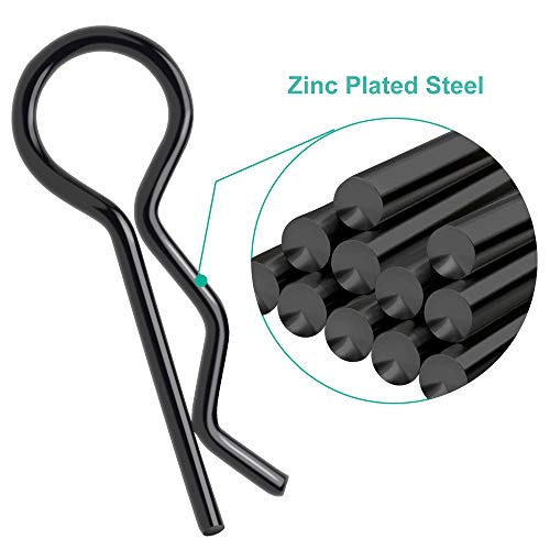 Kcrtek 100Pcs Rc Body Clips,Rc Clips For All 1/8 1/10 1/12 Scale Redcat Hpi Himoto Hsp Exceed Rc Car Parts Truck Buggy Shell Replacement Silver&Black #TOP2