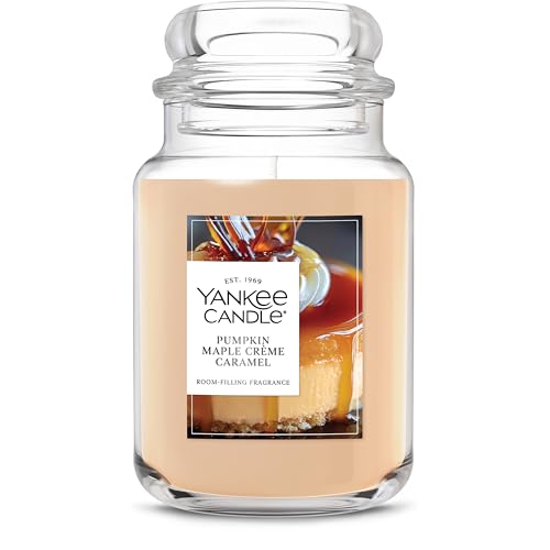 Yankee Candle Pumpkin Maple Crème Caramel Scented Candle, 22oz Large Jar