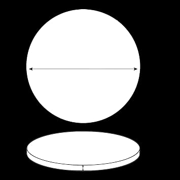 DistinctAndUnique ONE Laser Cut White Acrylic Blank Round Disc Smooth Edge Plexiglass Circle 1/4 inch 6 mm Thick 20 inch Diameter