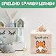 Holzwurm Spardose Kinder Holz - hochwertiges Sparschwein Baby für Jungen und Mädchen, Kinderspardose Sparfuchs, Geschenk zur Geburt oder Taufe