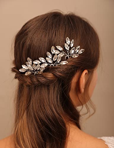 Teyglen 3Pcs Bridal Crystal Hair Pins Rhinestones Hair Pieces Simple Crystal Wedding Hair Accessories Handmade Hair Pins For Women Bride Girls (Colorful) #TOP1