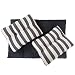 Produktbild Patio Palettenkissen Set Termi 120 x 80 cm Palettenauflagen Sitzkissen Rückenlehne Europaletten Gesteppt schwarz, Ecru, grau, glatt, Streifen