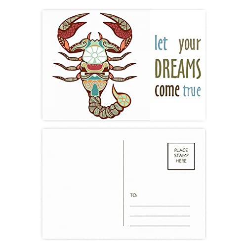 Cartes postales scorpion zodiaque : lot de 20 cartes illustrées pour correspondance