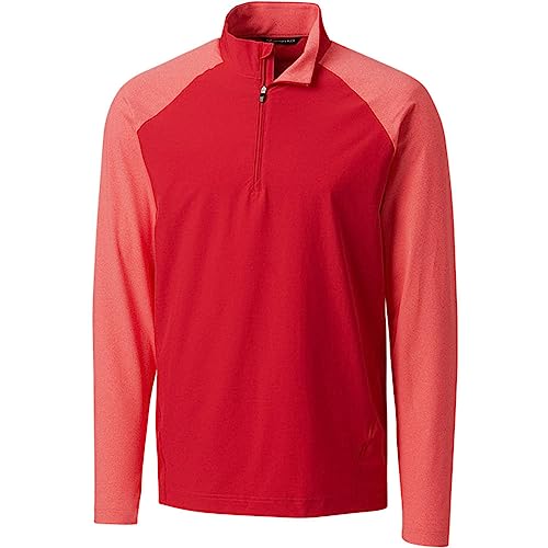 Cutter & Buck Men's NFL Response Hybrid Drytec Raglan Quarter-Zip Jacket