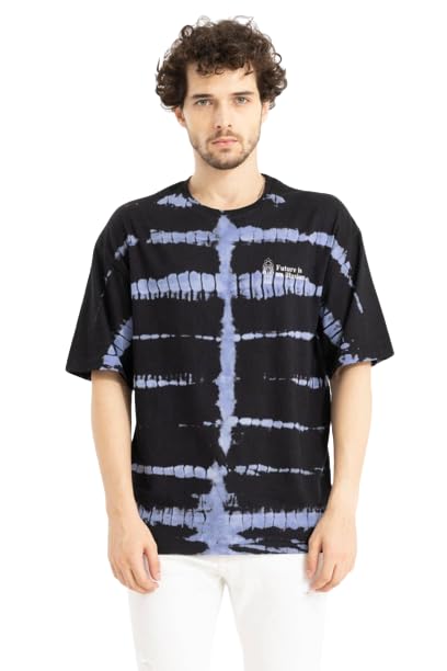 yellow tree TIE - DYE Printed Pure Cotton Men Designer T-Shirts-picture-30