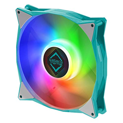 Ventilateur ARGB 140 mm IceGALE ARGB 1600 RPM PWM refroidissement PC bleu