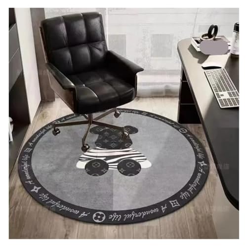 Tapis illusion d'optique vortex 3D rond au design extra-large hypnotique - 4