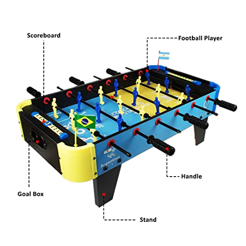 Image of FIFA World Cup 2022 Foosball Big Size Football Table Soccer Game Board for Adults Kids Boys and Girls Indoor Sport (Brazil-Argentina Foosball)
