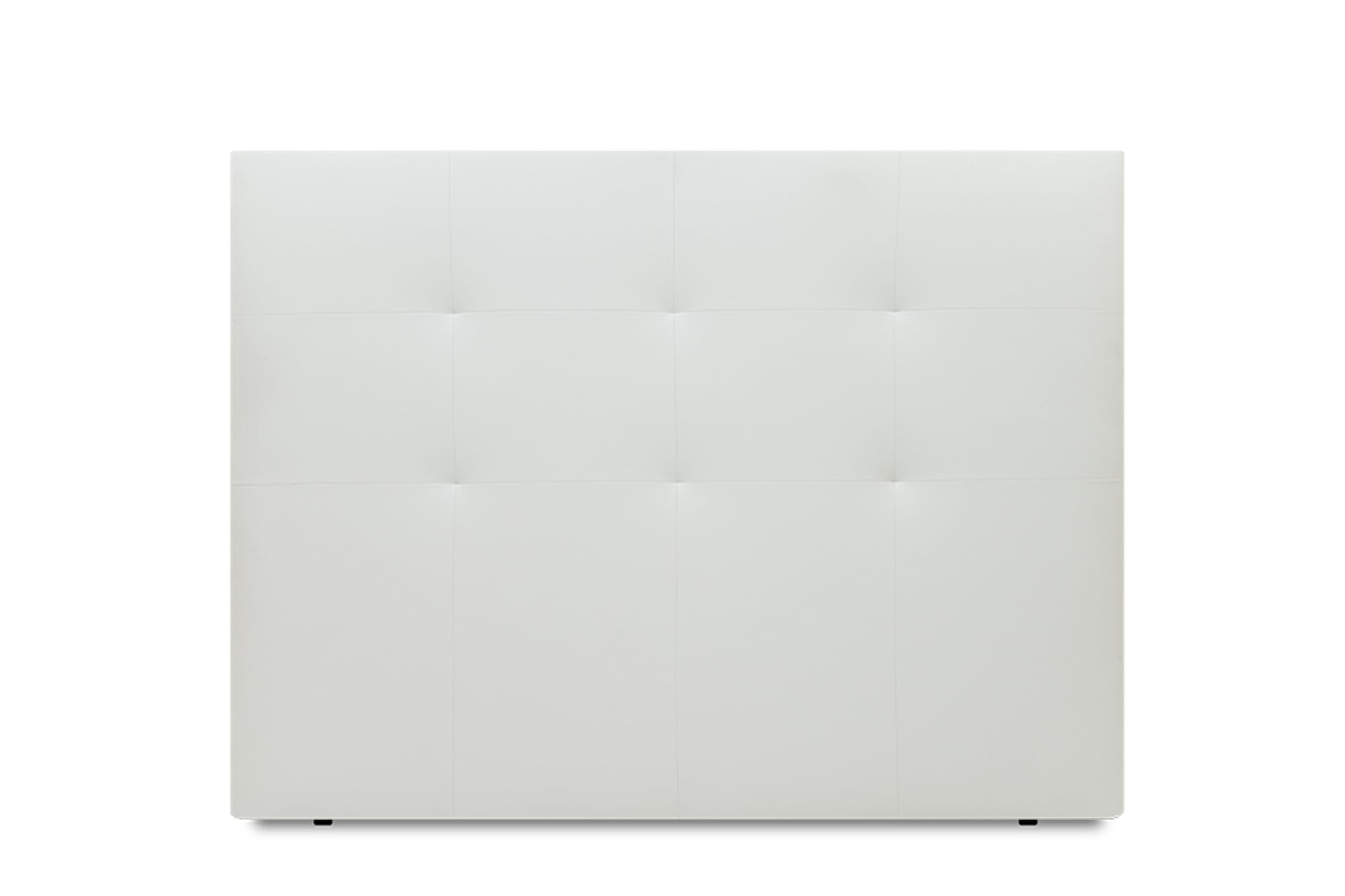 WIN REST Cabecero Aurora Acolchado, Tapizado Premium en Polipiel de Alta Gama Blanco 145x120 para Camas de 140/150 cm