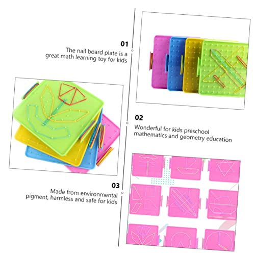 DOITOOL 1 Conjunto De Placa De Unhas Para Estudantes Placa De Unhas De Brinquedo Geoboard Placa De P