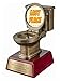 Toilet Bowl Trophy with Engraved Plate | Personalized Funny Award for Adults | Choose Your Logo | 6 Inches Tall | Gag Gift | Fun Customized Office Gift | Customize Now! – Last Place Trophy