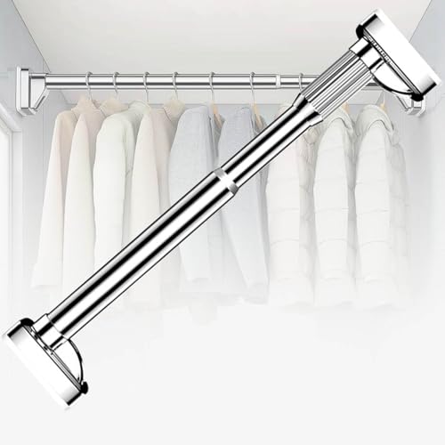 Tringle à rideaux télescopique antidérapante réglable en acier pour barre de douche et dressing