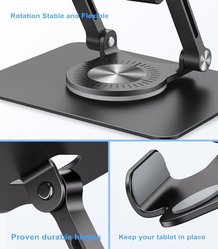 Support de tablette pivotant JOIOT réglable avec base rotative 360 pour iPad Pro