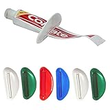INHOME 6 Plastic Ez Tube Squeezer Toothpaste Dispenser Holder Rolling Bathroom Extract