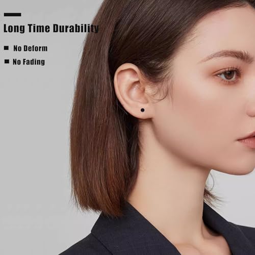 Bioceramics Ear Stud for All Metal-Sensitive Ears Fit Women Men Hypoallergenic Ceramic Round Stud Earrings for Newly Pierced Ears 6mm No Nickel No Silver No Gold No Metal4