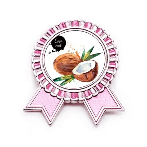 Broche noix de coco rose pour personnaliser vos vestes