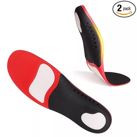 Aegon Flat Foot Arch Support for Men & Women | Insoles for Flat Feet Plantar Fasciitis | Foot Pain Relief Cushion | Heel Support | Medial Arch Support (Medium Size) 1 Pair