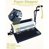 Rayson TD-1500B34R Binding Machine, Round Holes, 3:1 Pitch Wire-O Binder Punch 15 Sheets/Bind 130 Sheets with Sturdy Metal Construction