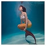 cola de sirena de silicona para niña Canales de agua de alta eficiencia para un control adicional Perfecto para vacaciones en la playa, fiesta en la piscina, cosplay y natación